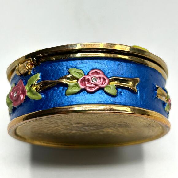 Rucinni Enamel Trinket Box with Flowers, Pearls & Ladybug - Picture 5 of 10